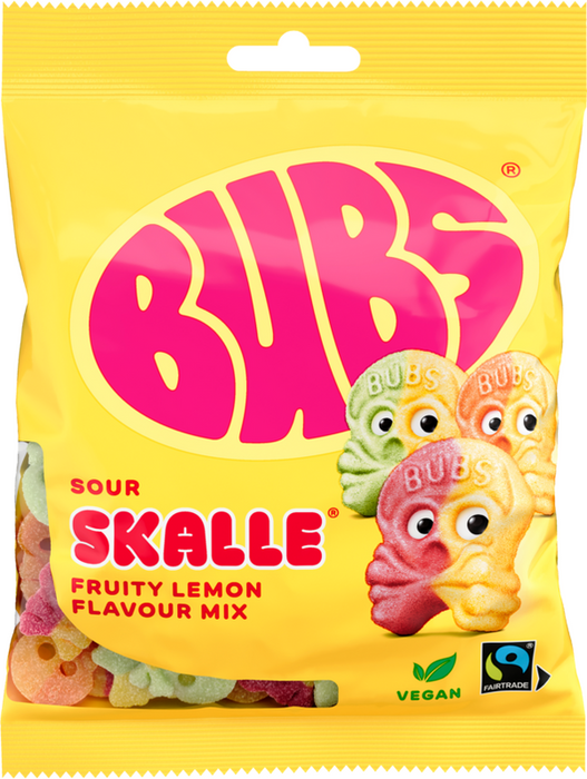 Bubs Sour Skalle - Fruity Lemon Mix 90g