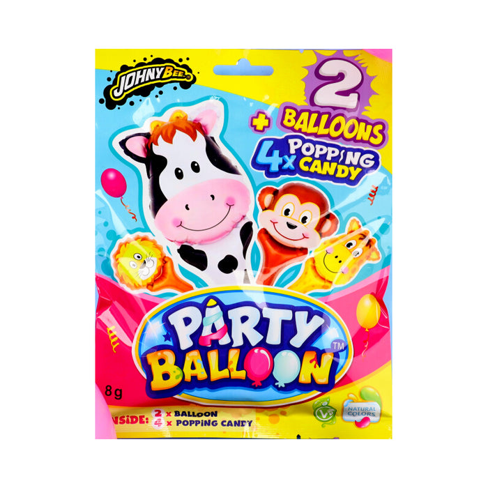 Johny Bee Animal Party Balloon + Popping Candy 8g