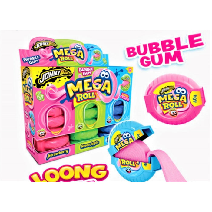Johny Bee Mega Roll Bubble Gum 24x40g
